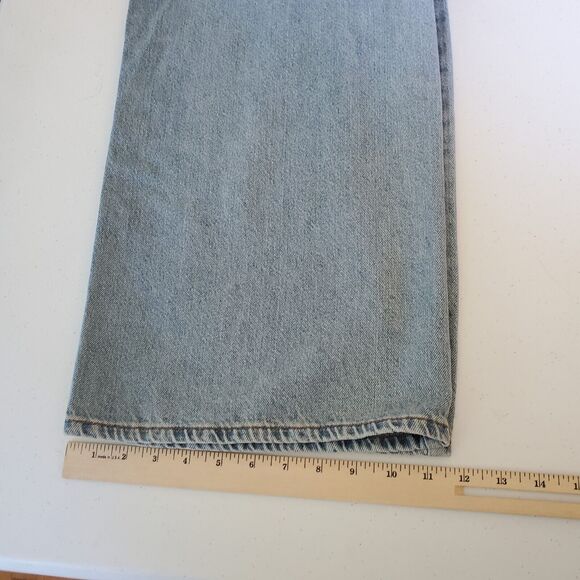 SONG Low Rise Slouchy Street Cargo Jean Blue Light Wash Denim Wide Leg NEW - Picture 11 of 14